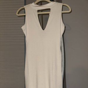 White Bodycon Mini Dress, NWT, Size M
